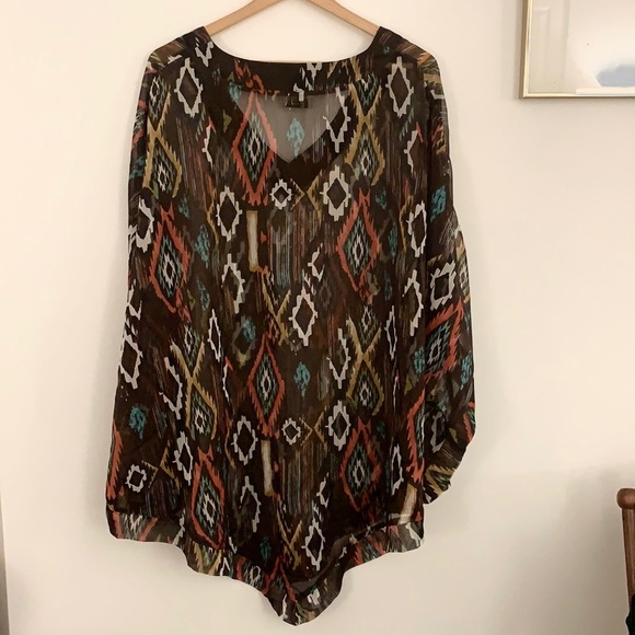 Show Me Your Mumu Brown Aztec Camisole Poncho - Picture 6 of 10